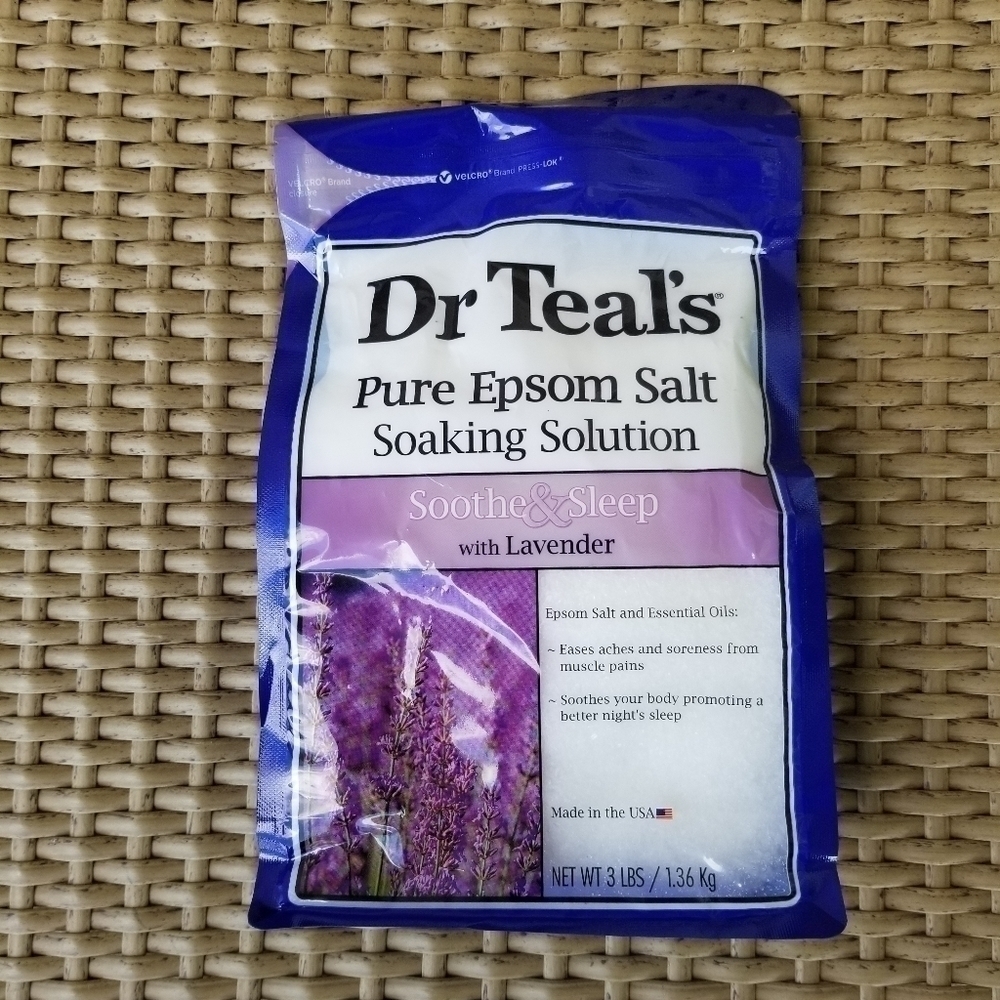 Dr. Teals Epsom Salt Lavender 3LB Bag Purple Bath Soak